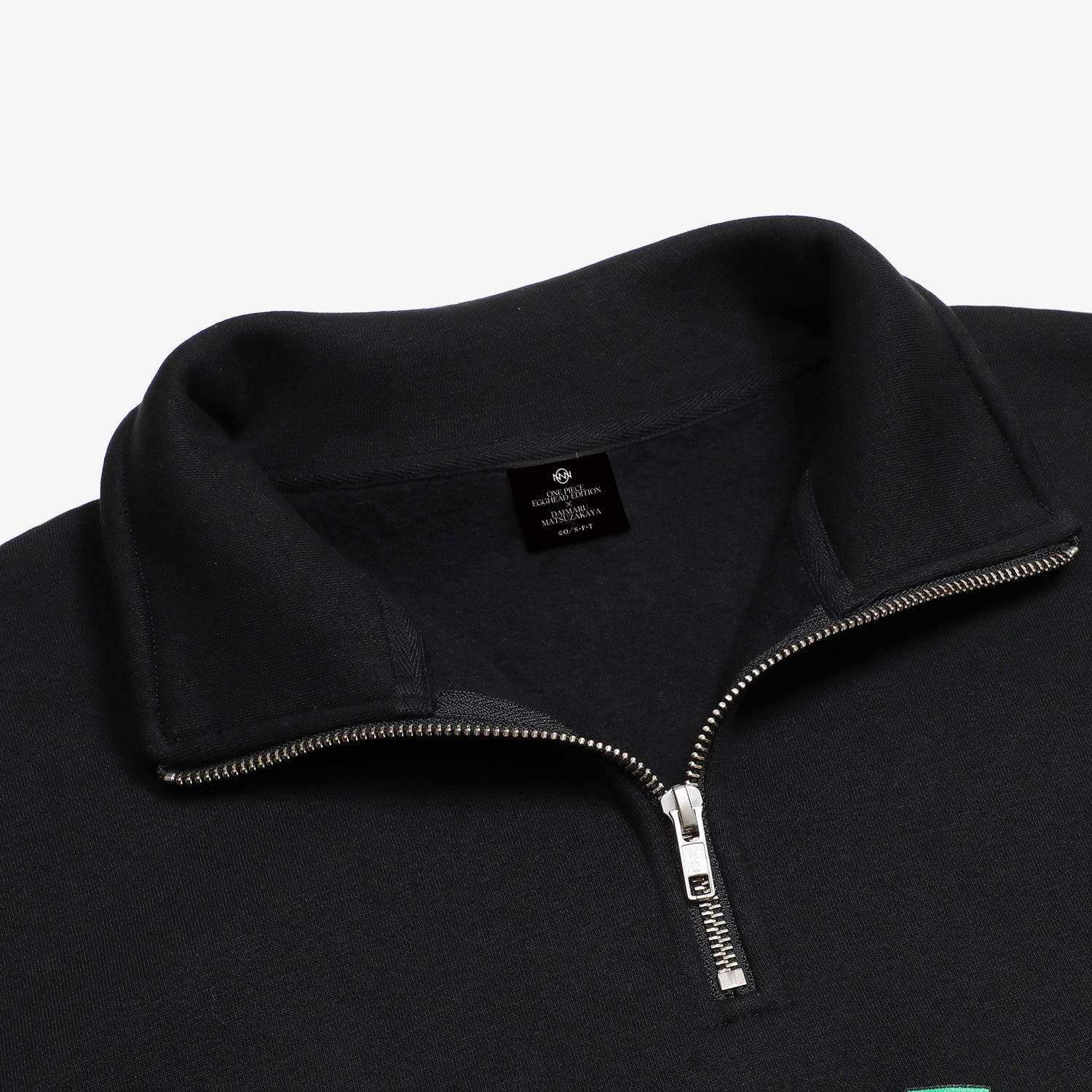 Half Zip Sweat shirt Black